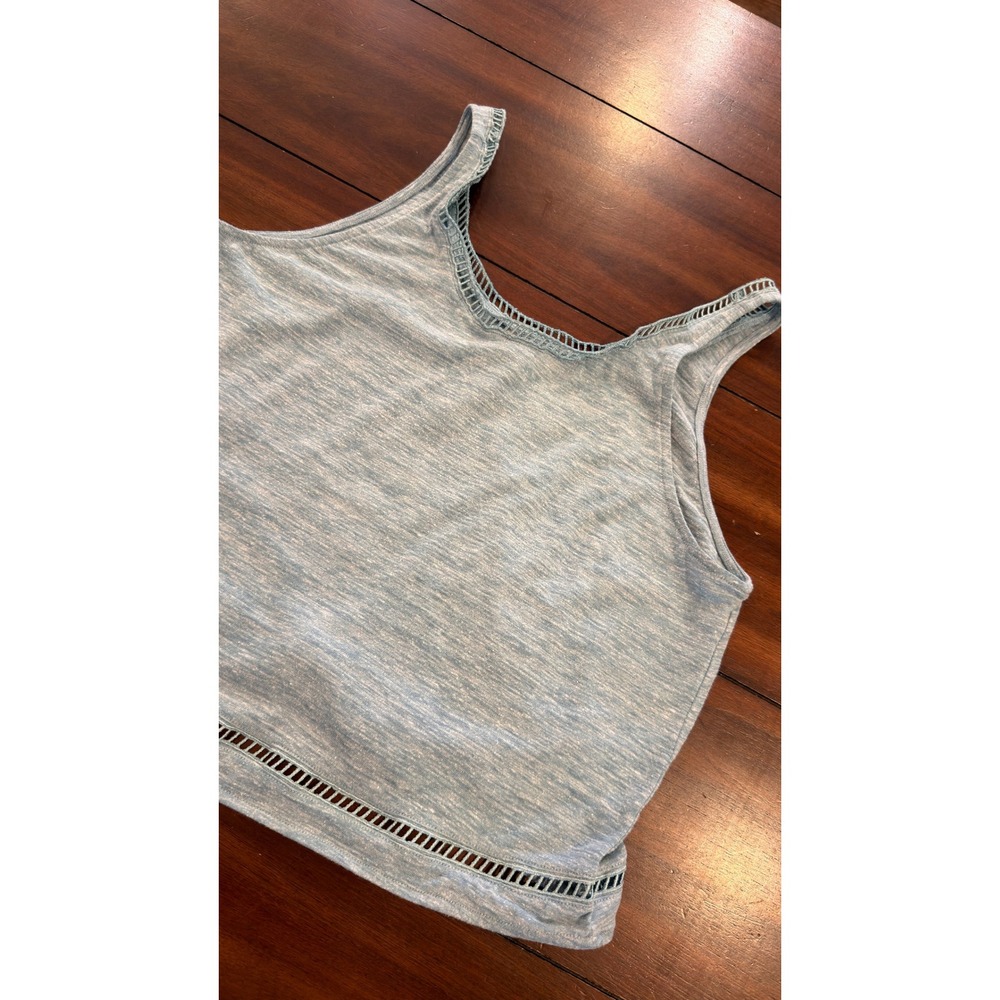 Alo Yoga Light Blue Heathered Ladder Stitch Crop Tank Top Small - Picture 6 of 16